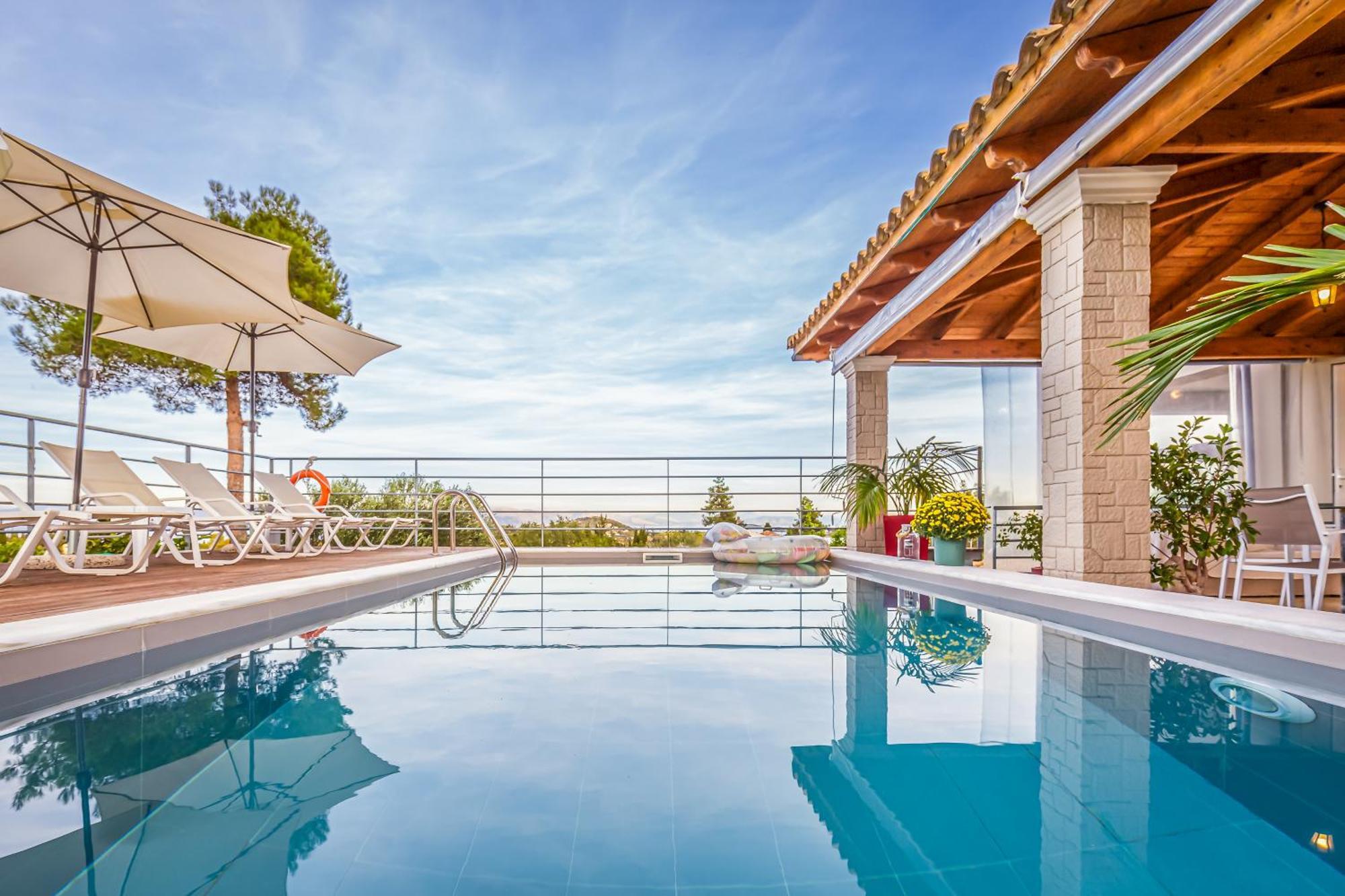 Villa Olivia Corfu - Amazing Sea-View 3 Bedroom Villa With A Pool Gazátika Exterior foto